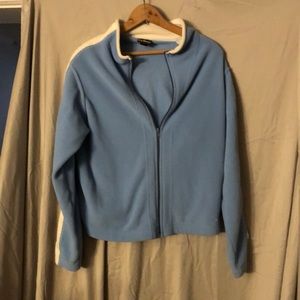 llbean zip up fleece women’s large regular super dog and comfy two pockets